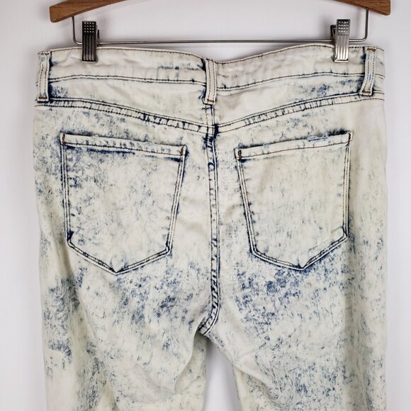 Monfrere Greyson Jeans Venice Wash Blue Acid Stone Wash Distressed Size 34 - Picture 5 of 12